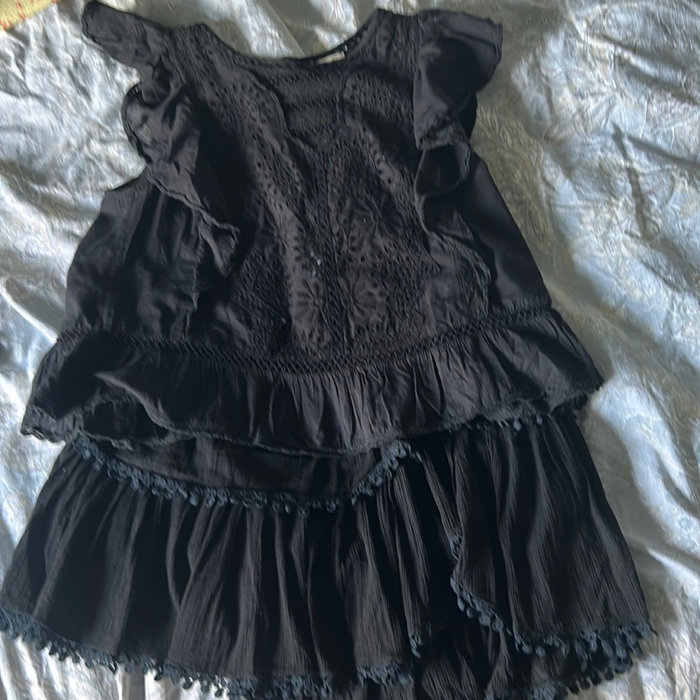 LoveShackFancy Black skirt set